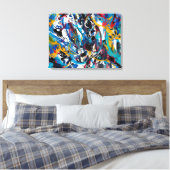 Abstrakte Farbspritze Leinwanddruck (Insitu (Schlafzimmer))