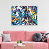 Abstrakte Farbspritze Leinwanddruck (Insitu (Wohnzimmer))
