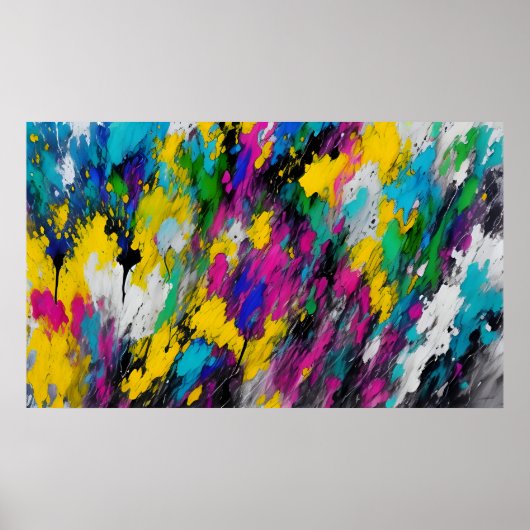 Abstrakte Farbspritze Poster (Vorne)