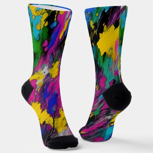 Abstrakte Farbspritze Socken (Gewinkelt)