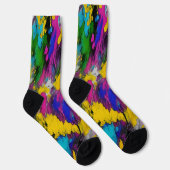Abstrakte Farbspritze Socken (Rechts)