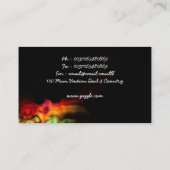 abstrakte Farbspritzen-Geschäftskarte Visitenkarte (Rückseite)