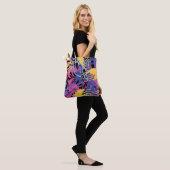 Abstrakte Farbspritzer Gelb Blau Pink Modern. Tasche (Am Model)