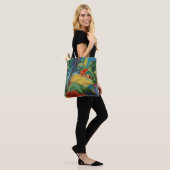 abstrakte Farbstoffe spritzen Wasserfarben Tasche (Am Model)
