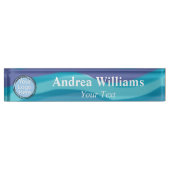 Abstrakte Farbstreifen für benutzerdefinierte Logo Namensplakette (Vorderseite)