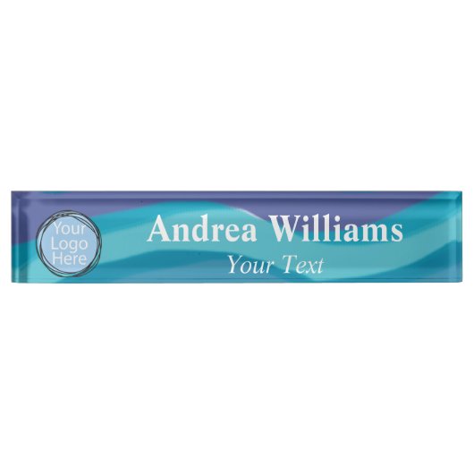 Abstrakte Farbstreifen für benutzerdefinierte Logo Namensplakette (Vorderseite)