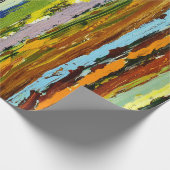 Abstrakte Farbstreifen Geschenkpapier (Ecke)
