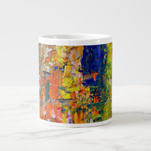 Abstrakte Farbstriche von der Palette des Künstler Jumbo-Tasse