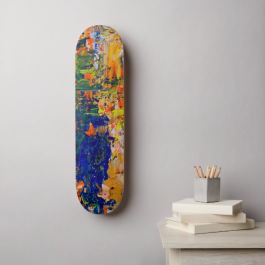 Abstrakte Farbstriche von der Palette des Künstler Skateboard (Wandkunst)