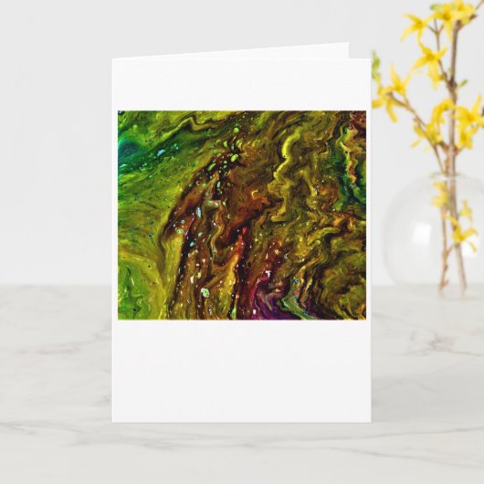 Abstrakte Farbstudie 11, Karte (Gelbe Blume)