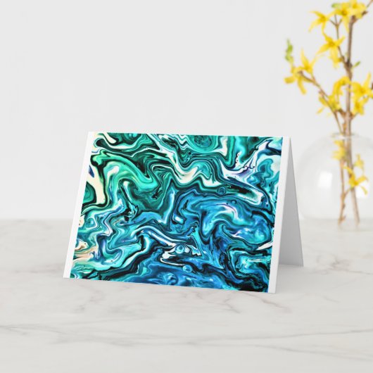 Abstrakte Farbstudie 123, Karte (Gelbe Blume)