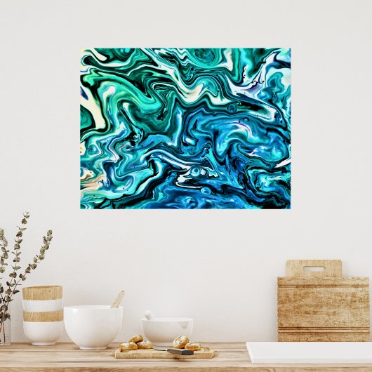 Abstrakte Farbstudie 123, Poster (Küche)