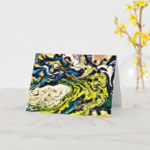 Abstrakte Farbstudie 13, Karte (Gelbe Blume)