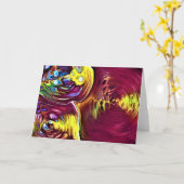 Abstrakte Farbstudie 145, Karte (Gelbe Blume)