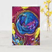 Abstrakte Farbstudie 146, Karte (Gelbe Blume)