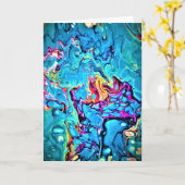 Abstrakte Farbstudie 149, Karte (Gelbe Blume)