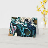 Abstrakte Farbstudie 14, Karte (Gelbe Blume)