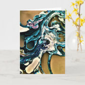 Abstrakte Farbstudie 14, Karte (Gelbe Blume)