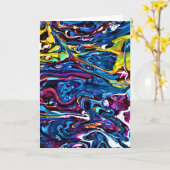 Abstrakte Farbstudie 150, Karte (Gelbe Blume)