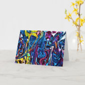 Abstrakte Farbstudie 150, Karte (Gelbe Blume)