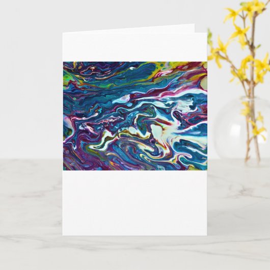 Abstrakte Farbstudie 151, Karte (Gelbe Blume)