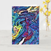 Abstrakte Farbstudie 154, Karte (Gelbe Blume)