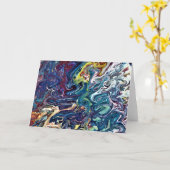 Abstrakte Farbstudie 155, Karte (Gelbe Blume)