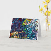 Abstrakte Farbstudie 155, Karte (Gelbe Blume)