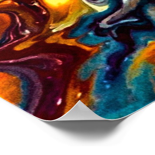 Abstrakte Farbstudie 155, Poster (Ecke)