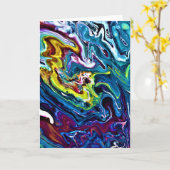 Abstrakte Farbstudie 156, Karte (Gelbe Blume)