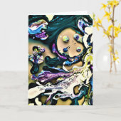 Abstrakte Farbstudie 15, Karte (Gelbe Blume)