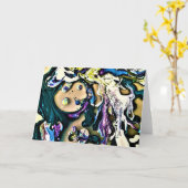 Abstrakte Farbstudie 15, Karte (Gelbe Blume)