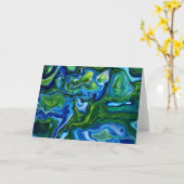 Abstrakte Farbstudie 164, Karte (Gelbe Blume)