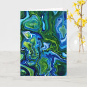 Abstrakte Farbstudie 164, Karte (Gelbe Blume)