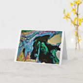 Abstrakte Farbstudie 166, Karte (Gelbe Blume)