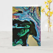 Abstrakte Farbstudie 166, Karte (Gelbe Blume)