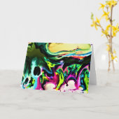 Abstrakte Farbstudie 167, Karte (Gelbe Blume)