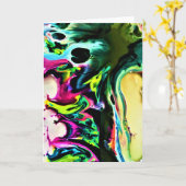 Abstrakte Farbstudie 167, Karte (Gelbe Blume)