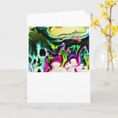 Abstrakte Farbstudie 167, Karte (Gelbe Blume)