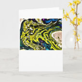 Abstrakte Farbstudie 16, Karte (Gelbe Blume)