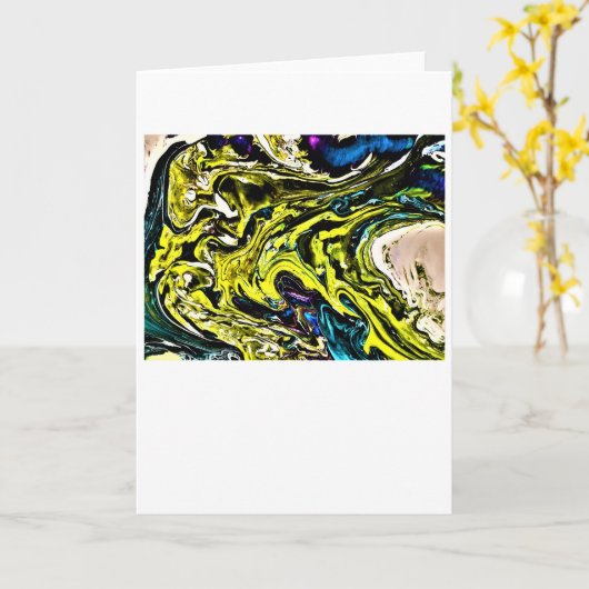 Abstrakte Farbstudie 16, Karte (Gelbe Blume)