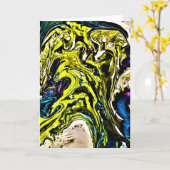 Abstrakte Farbstudie 16, Karte (Gelbe Blume)