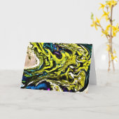 Abstrakte Farbstudie 16, Karte (Gelbe Blume)