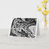 Abstrakte Farbstudie 16 / Noir, Karte (Gelbe Blume)