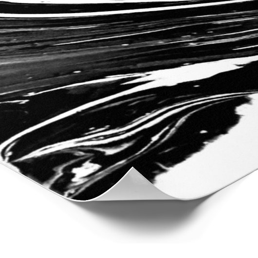 Abstrakte Farbstudie 16/Noir, Poster (Ecke)