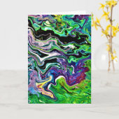 Abstrakte Farbstudie 173, Karte (Gelbe Blume)