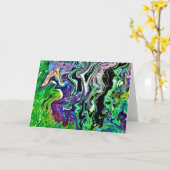 Abstrakte Farbstudie 173, Karte (Gelbe Blume)