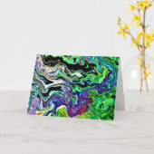 Abstrakte Farbstudie 174, Karte (Gelbe Blume)