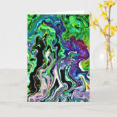 Abstrakte Farbstudie 174, Karte (Gelbe Blume)