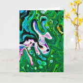 Abstrakte Farbstudie 176, Karte (Gelbe Blume)